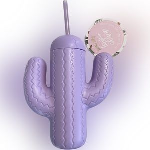 Cactus cup with straw.